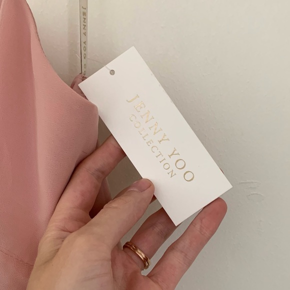 Jenny Yoo BHLDN Inesse Blush Pink Bridesmaid Flowy Dress 14 - Picture 6 of 11